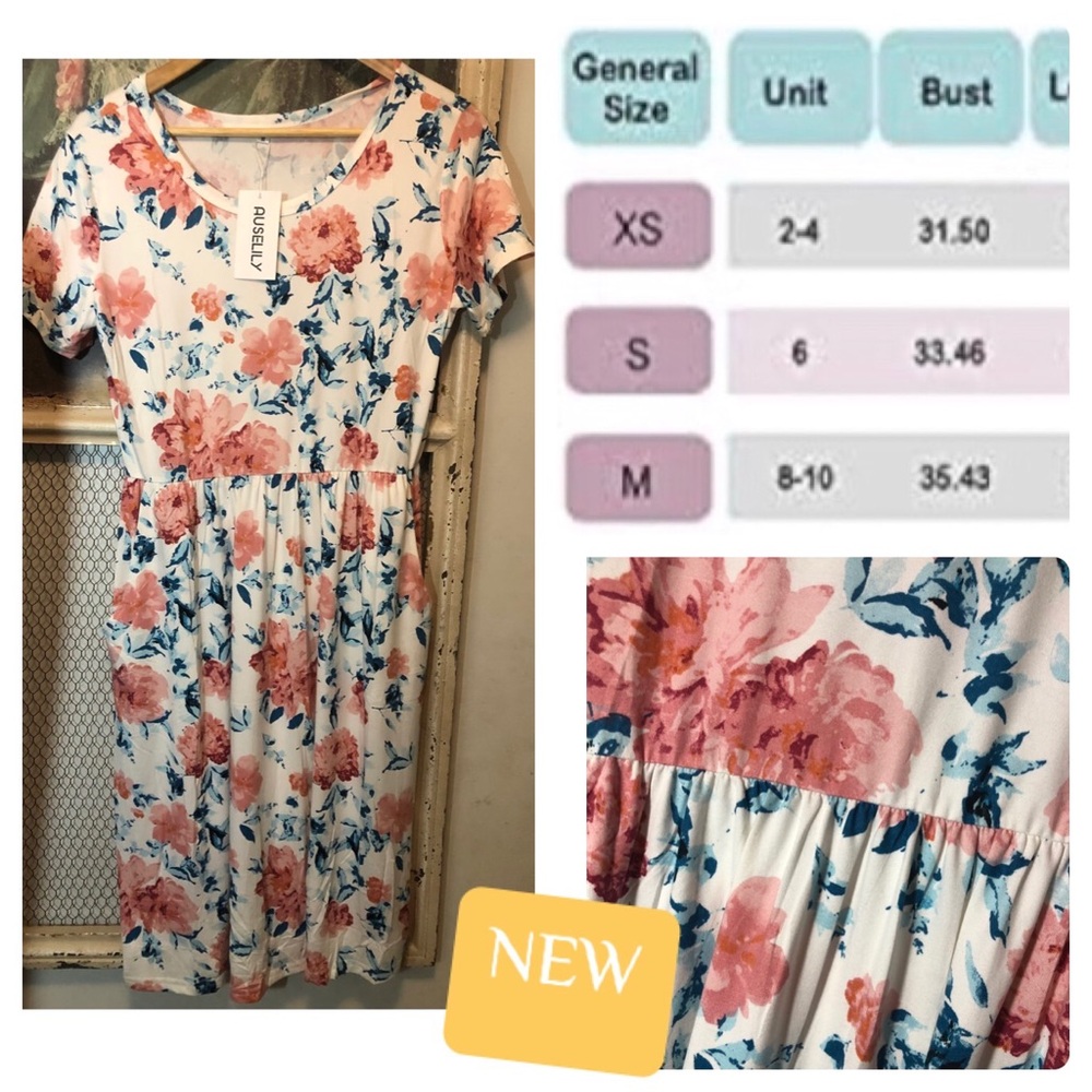 NEW Floral Midi Dress with pockets